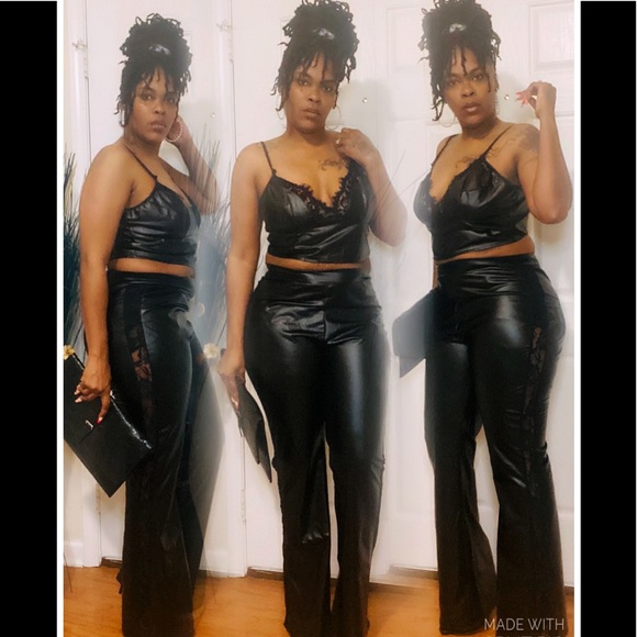 Shenique Boutique Pants - 2 Pieces Clubwear Set Black {Rider}